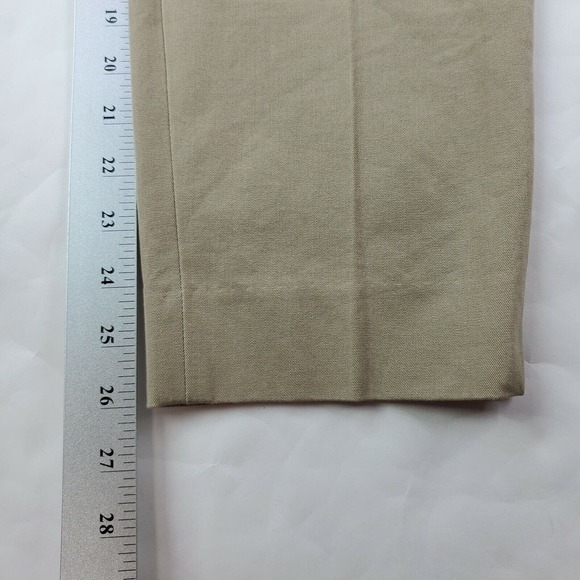 CC - Crown & Ivy Womens Cary Dress Pants Trousers 12 Short Petite Khaki Tan NWT - Picture 9 of 9